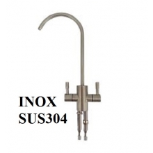 Csaptelep víztisztítóhoz, 2-utas, íves, Modern dizájn, INOX, Quick